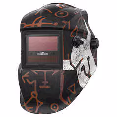 Alternative view of WELD GUARD High Impact TrueView Auto-Darkening Welding Helmet - Rune Graphic